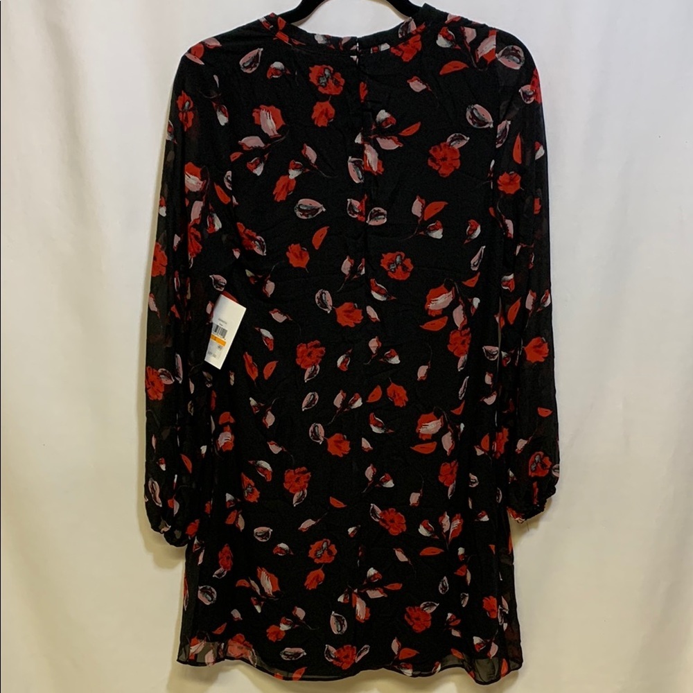 Kensie Black and Red Long Sleeve Dress - Picture 5 of 8